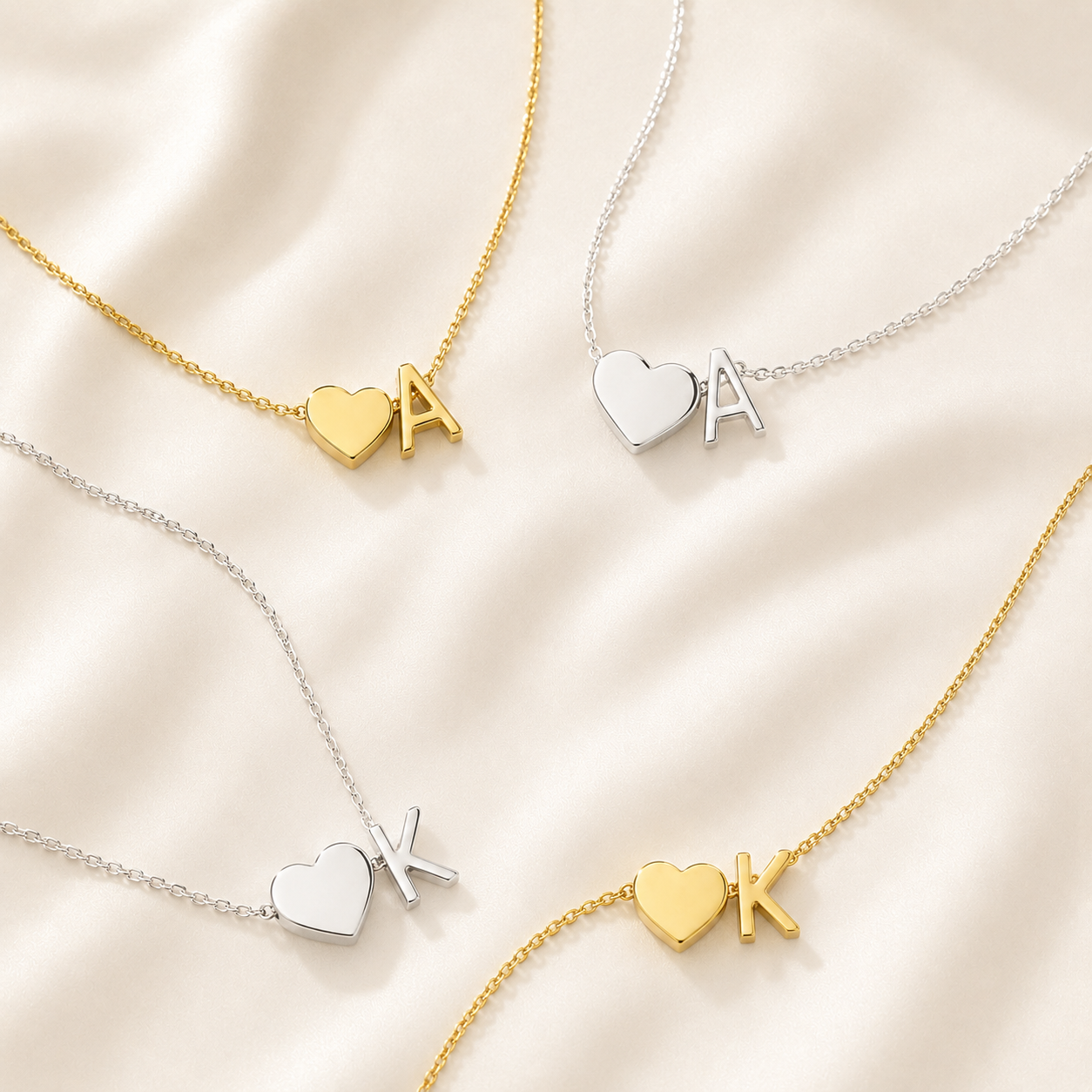 The Initial Heart Necklace — Waterproof & Tarnish-Free