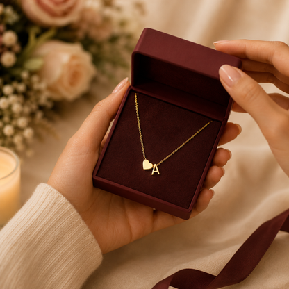 The Initial Heart Necklace — Waterproof & Tarnish-Free